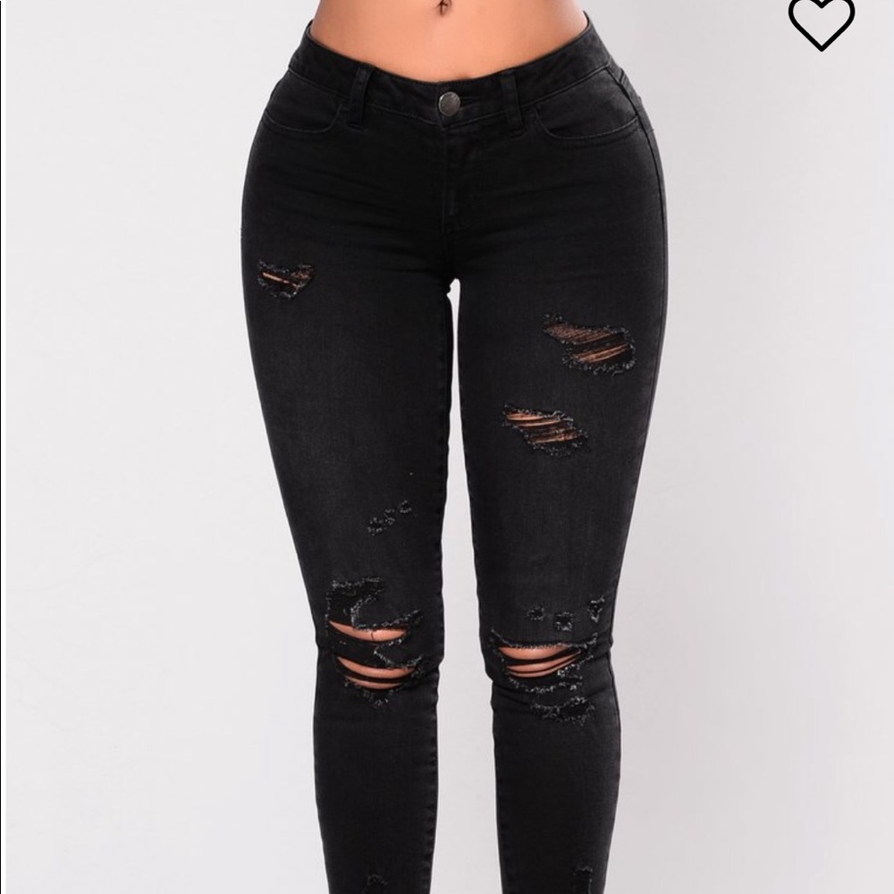 Here Comes The Love Jeans - Black